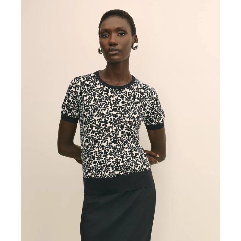 Leaf Print Cotton Shell