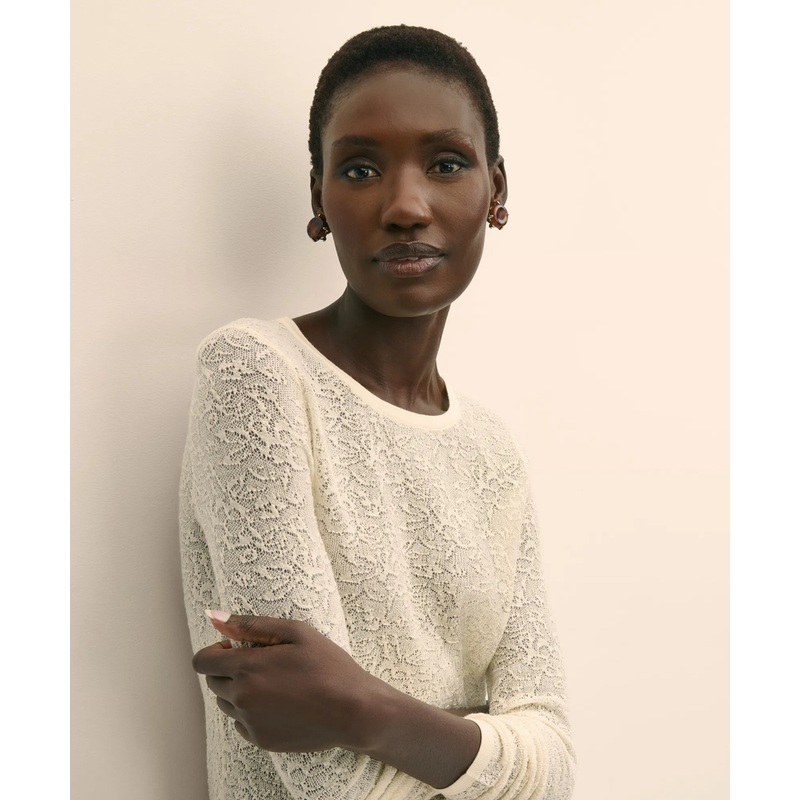 Merino Wool Lace Sweater