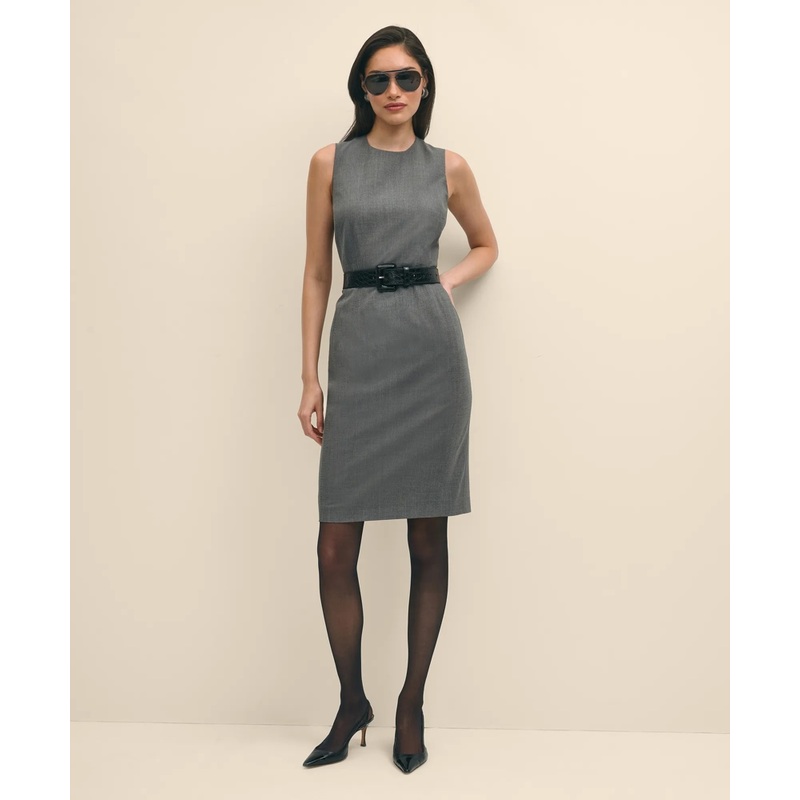 The Essentials Brooks Brothers Stretch Wool Sheath Dress