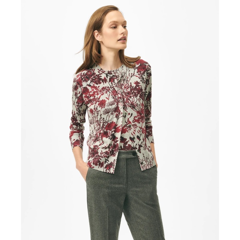Twinset Cardigan in Floral Silk Blend