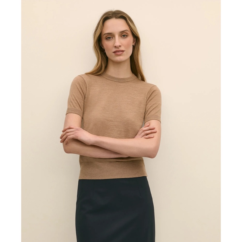 Ultimate Merino Wool Short-Sleeve Sweater Shell