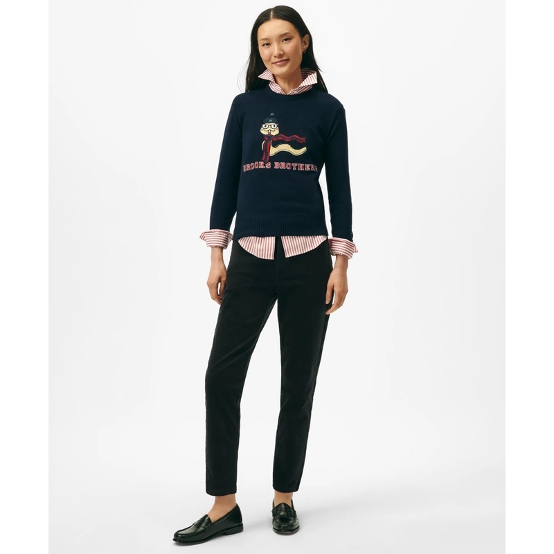 Women’s Lunar New Year Wool-Blend Intarsia Snake Motif Sweater