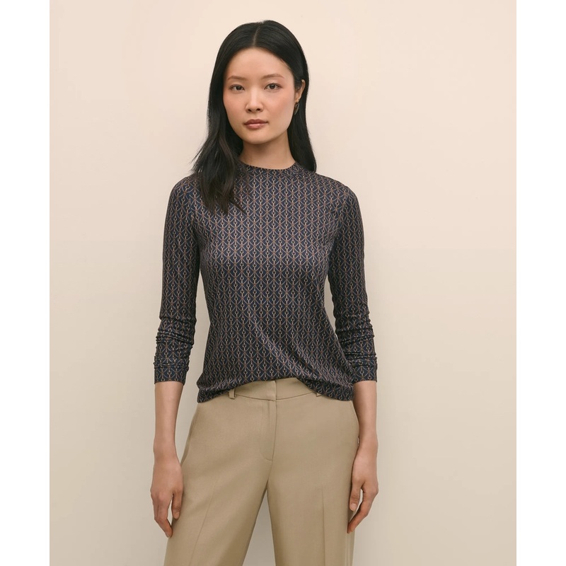 Buttery Soft Long-Sleeve Tee in Horseshoe Print