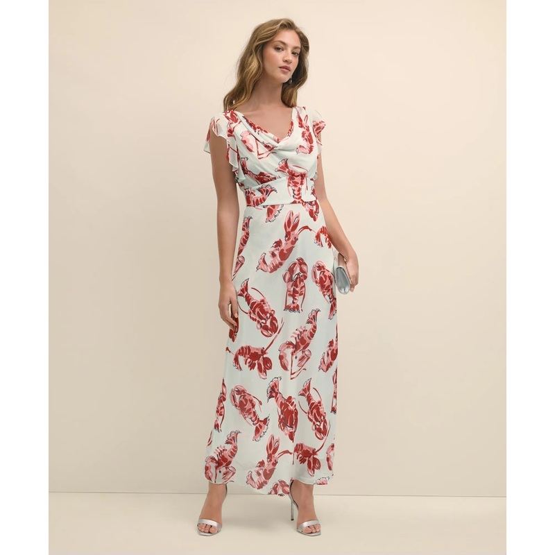 Chiffon Lobster Maxi Dress