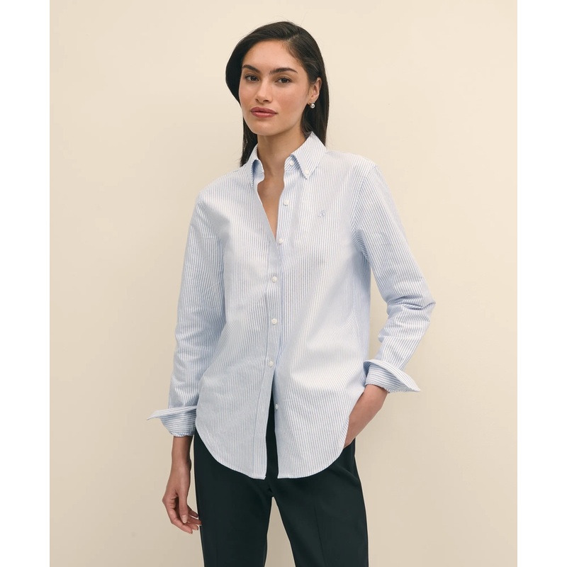 Classic-Fit Cotton Oxford Stripe Shirt