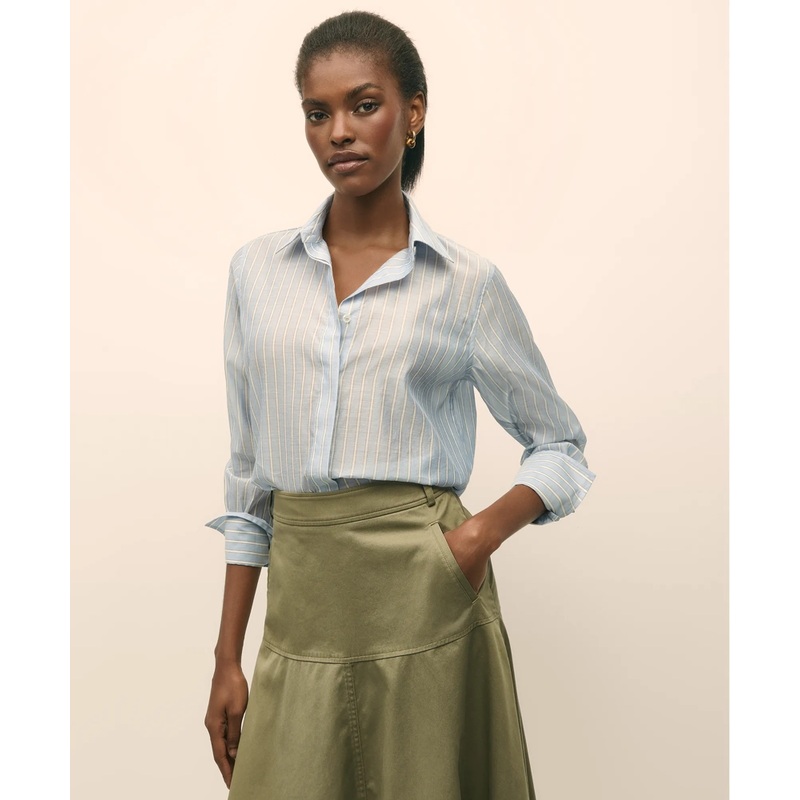 Classic Fit Cotton-Silk Shirt