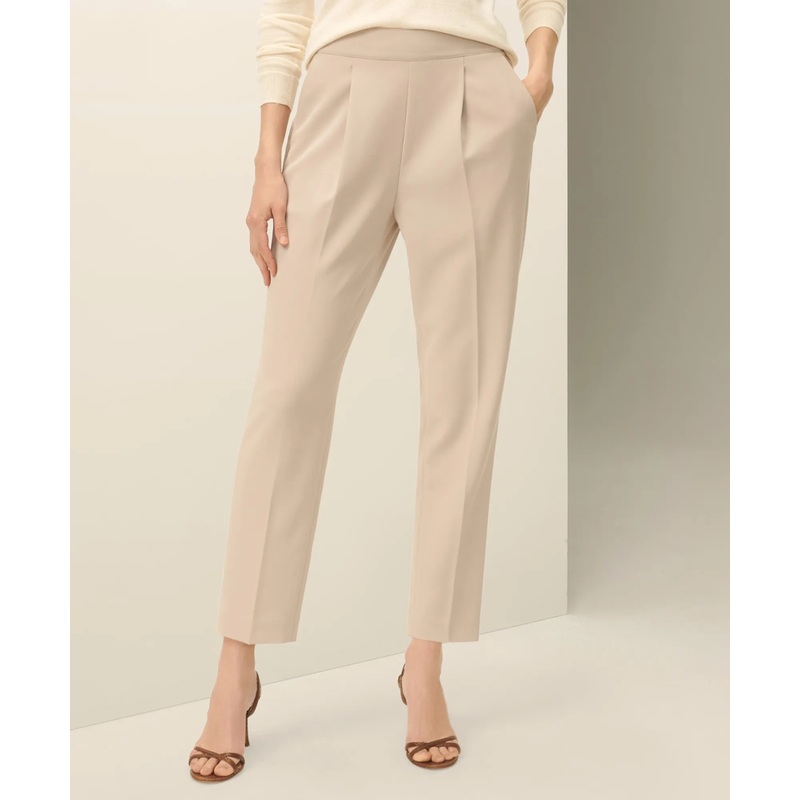 Easy Fit, Elastic Back Fine Twill Stretch Crepe Pants