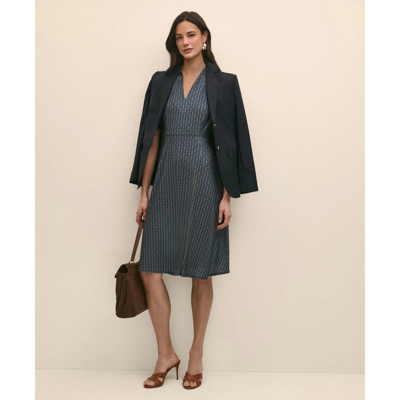 Effortless Knit Dress in Link Print