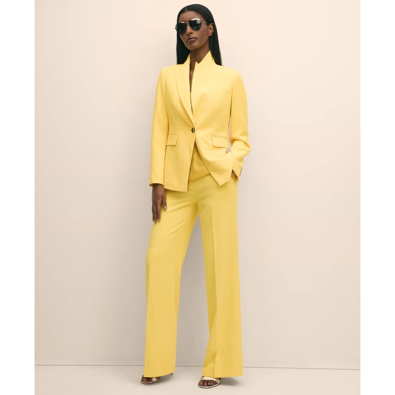 Fine Twill Wide-Leg Trousers