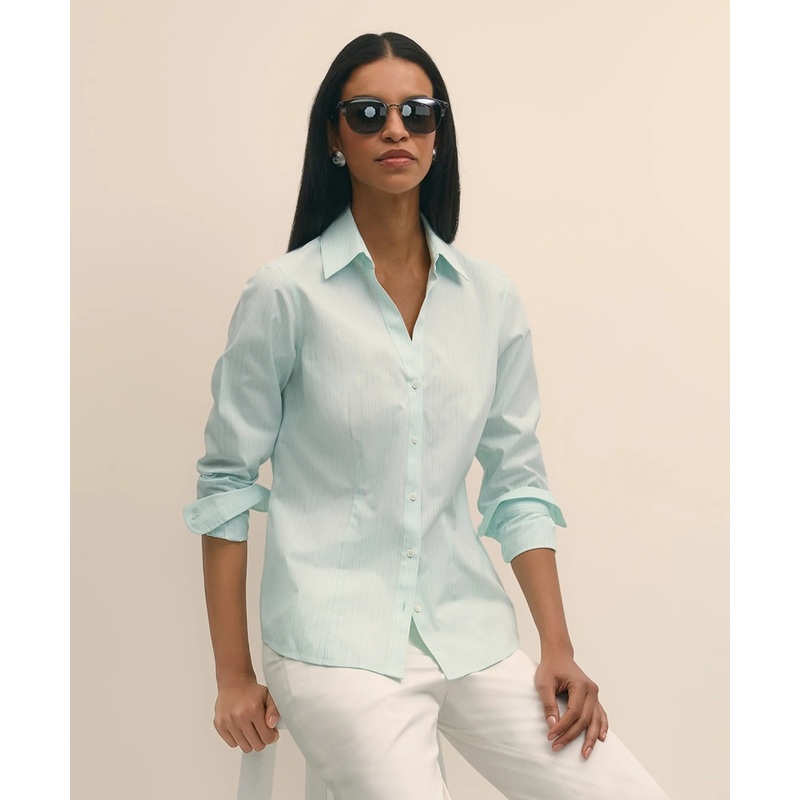 Fitted Non-Iron Stretch Supima Cotton Dress Shirt