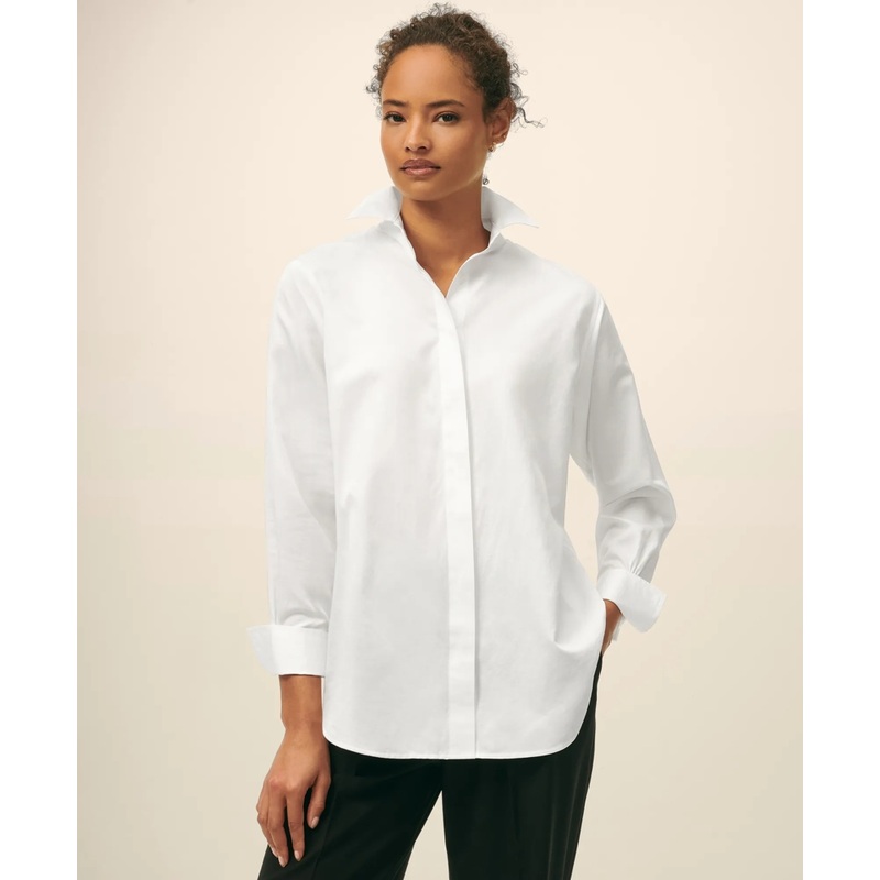 Relaxed Shirt in Supima Cotton Sateen