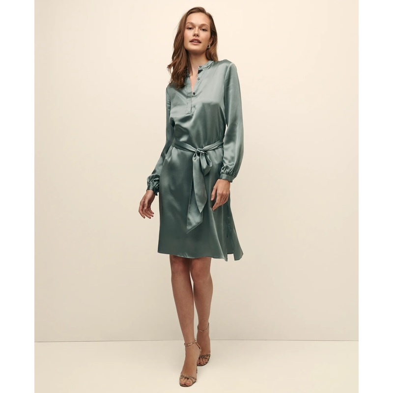 Silk Charmeuse Shift Dress