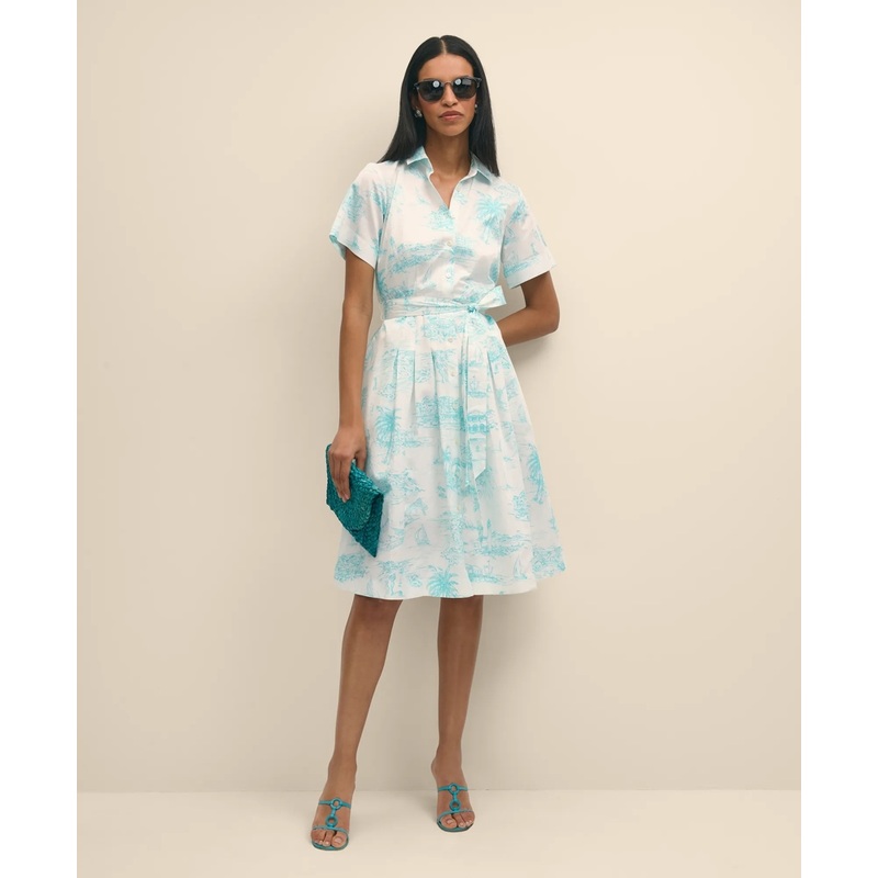 Supima Satin Cotton Bermuda Toile Shirt Dress