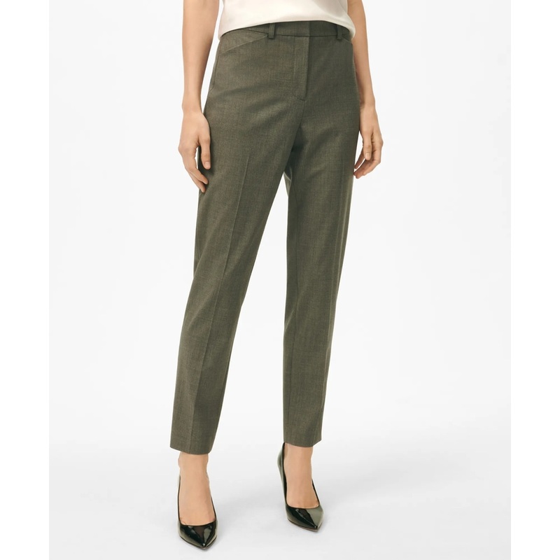 The Essentials Brooks Brothers Stretch Wool Slim Crop Pants