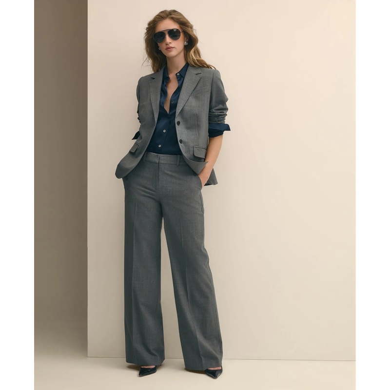 The Essentials Wide-Leg Trousers in Wool Blend