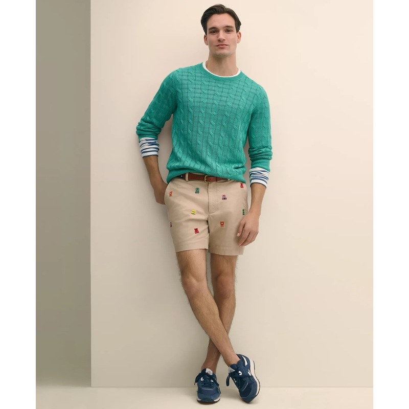 7″ Cotton Embroidered Life Vest Shorts