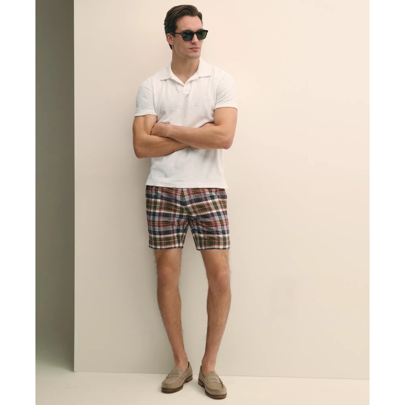 7″ Cotton Madras Shorts