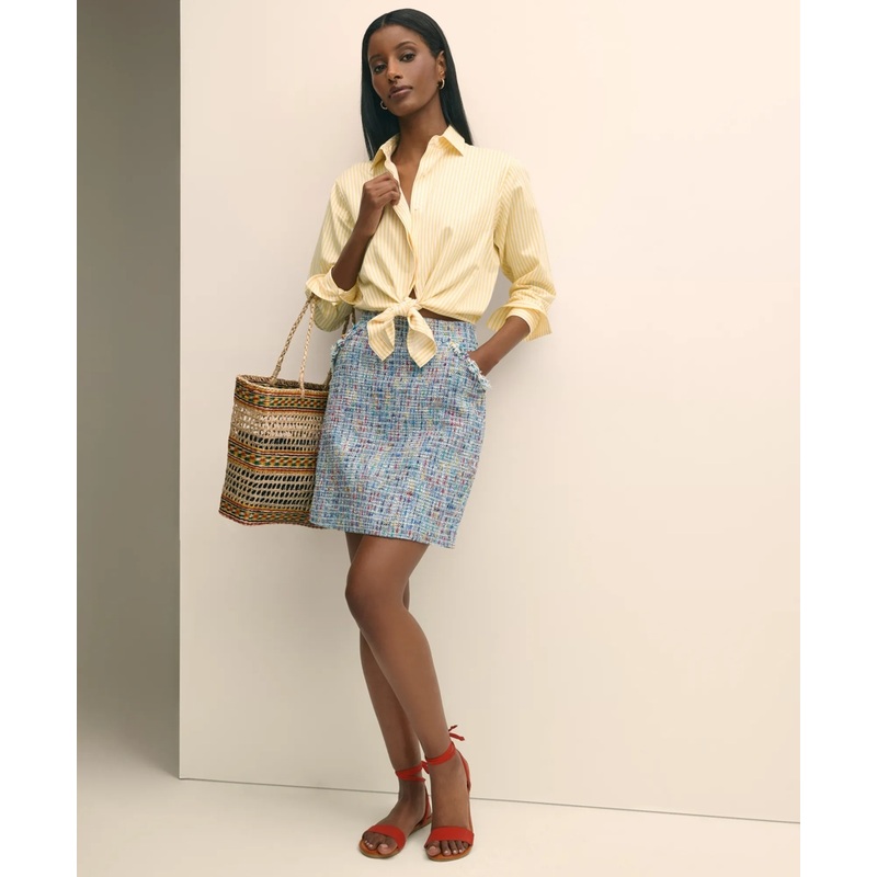 Boucle Fringed Mini Skirt