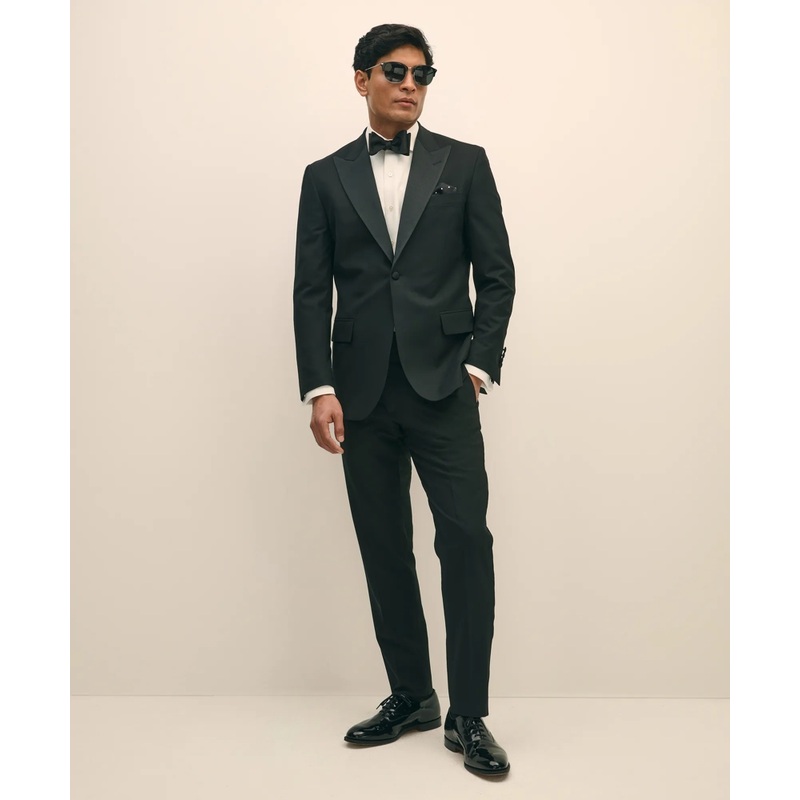 Brooks Brothers Explorer Collection Slim Fit Wool Tuxedo Pants