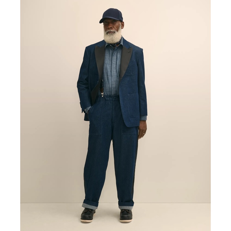 Brooks Brothers X Engineered Garments Cotton Denim Oversized Dinner Jacket