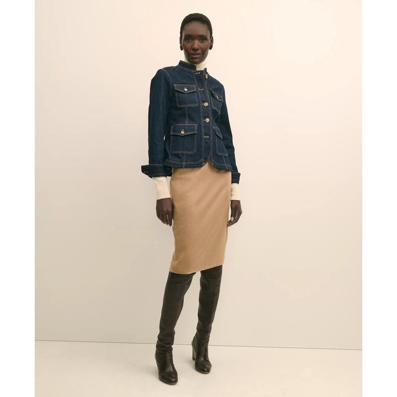 Camel Hair Pencil Skirt