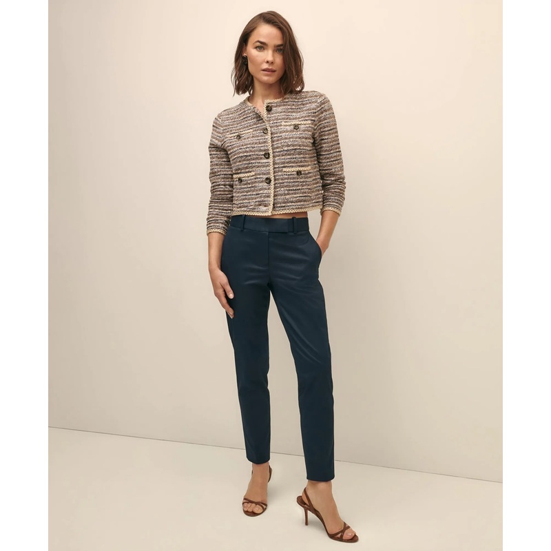 Cropped Boucle Knit Lady Jacket