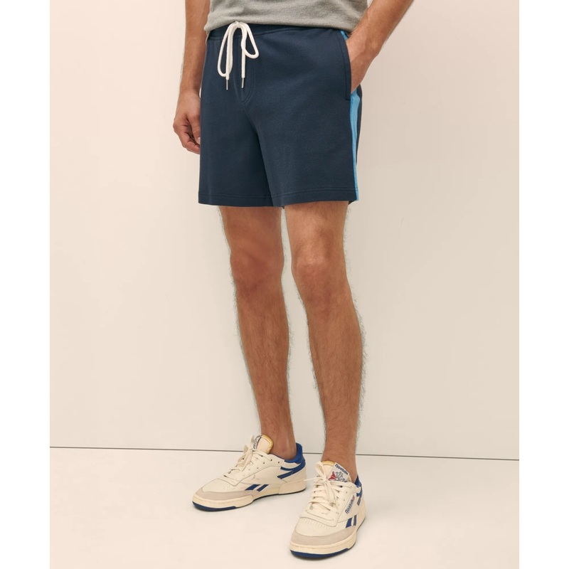 Double Faced Cotton Blend Pique Shorts
