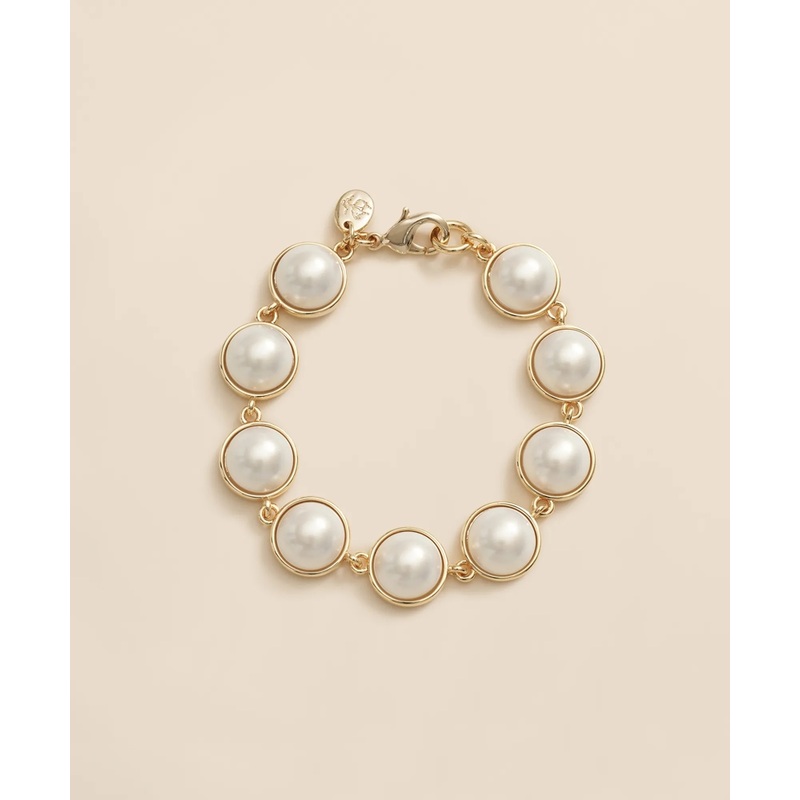 Faux-Pearl Gold-Plated Bracelet