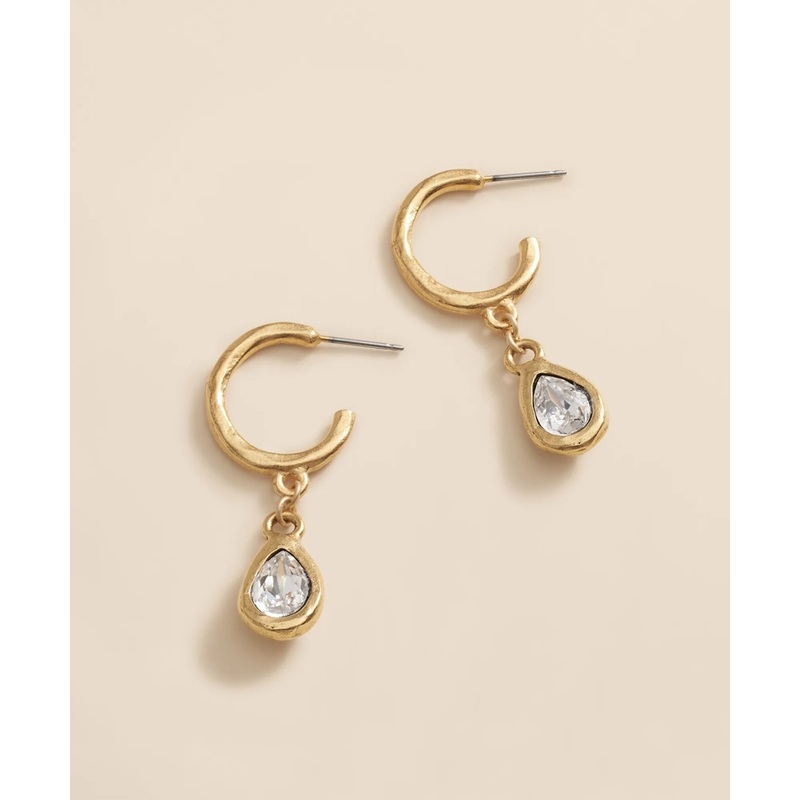 Loni Paul Crystal Teardrop Earrings