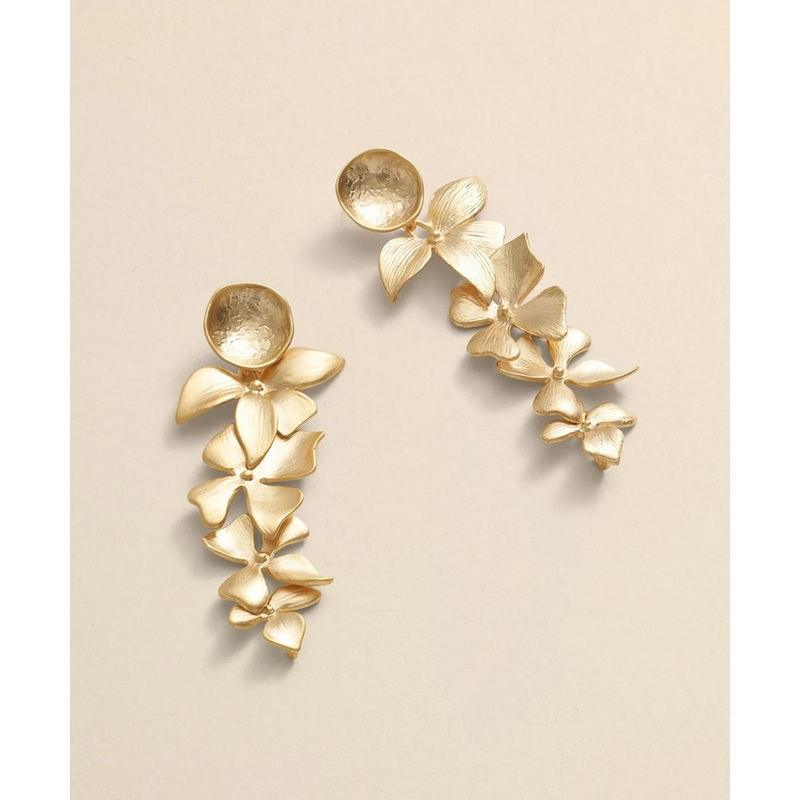 Loni Paul Orchid Earrings in 14K Plated Gold