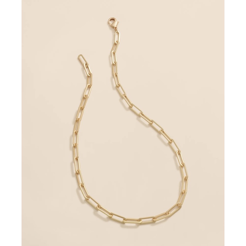 Loni Paul Paperclip Layering Chain in Matte 14K Plated Gold