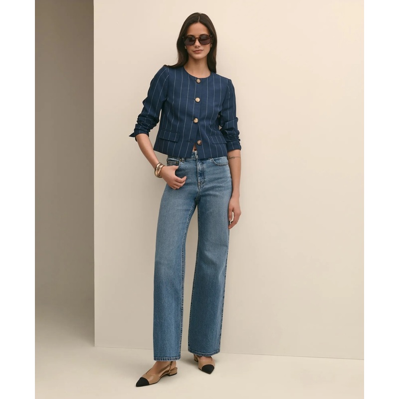 Lyocell-Blend Stripe Jacket