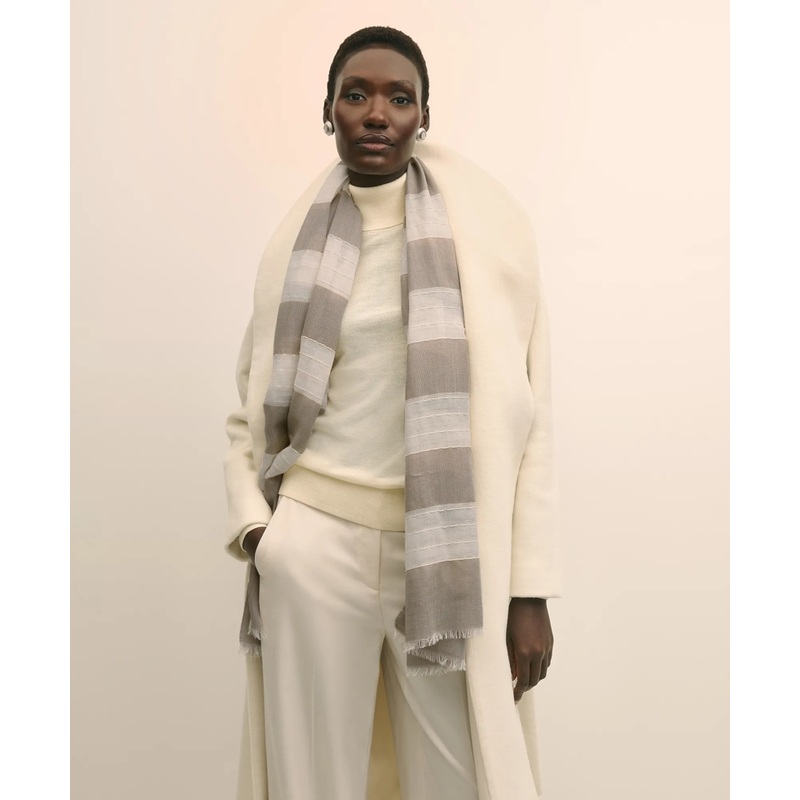 Wool-Silk Blend Shimmer Scarf