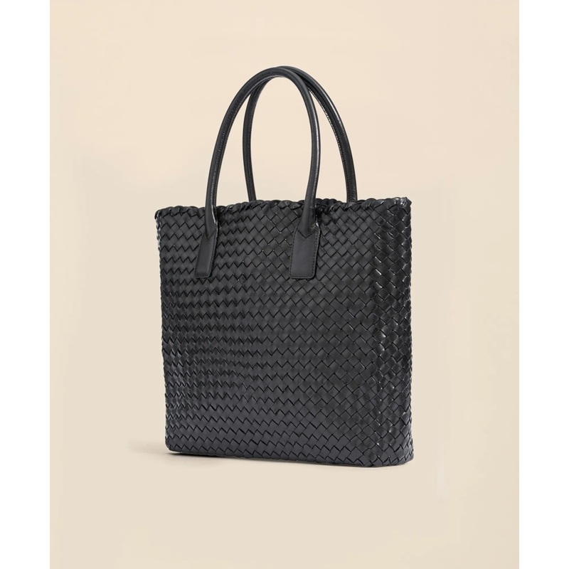 Woven Leather Tote Bag