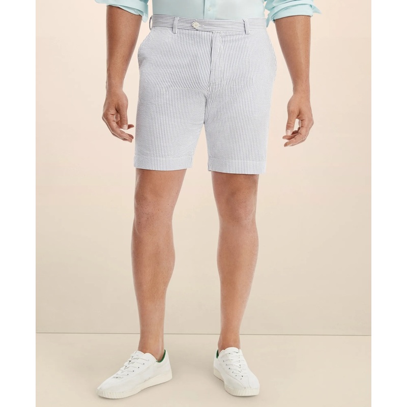 Big & Tall Stretch Cotton Seersucker Shorts