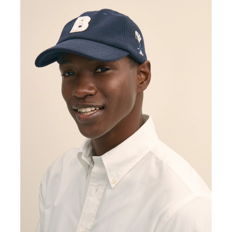 Brooks Brothers X PEANUTS Cotton Graphic Snoopy French Terry Baseball Cap