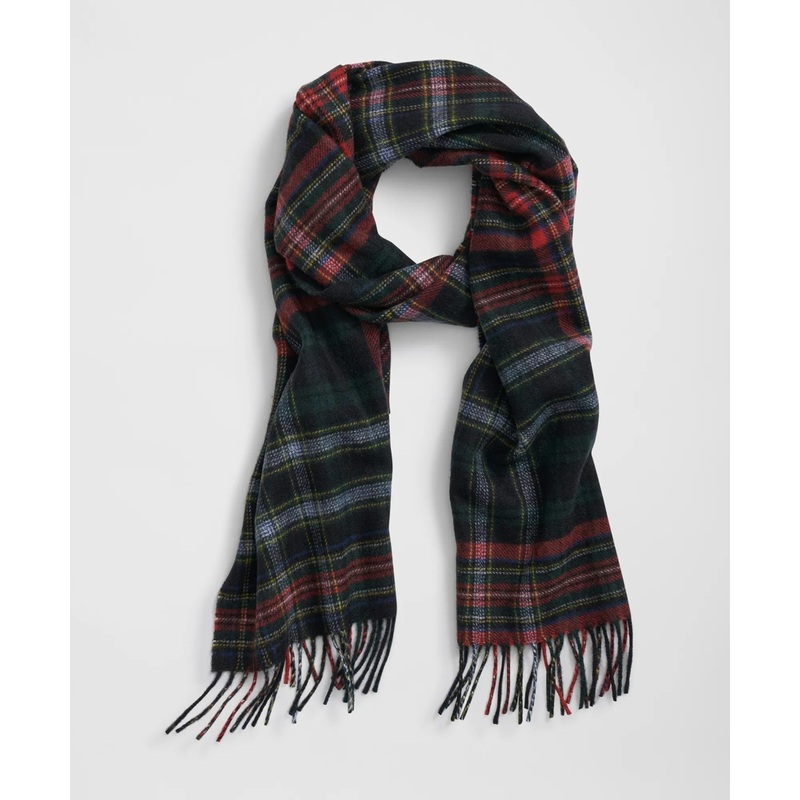 Cashmere Plaid Fringe Scarf