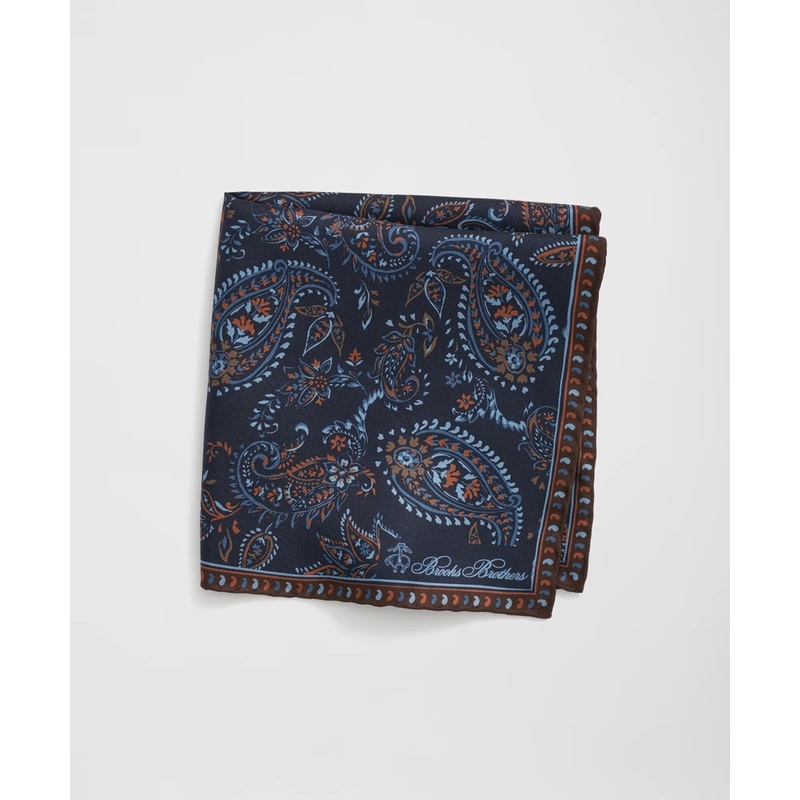 Large Paisley Silk Pocket Square