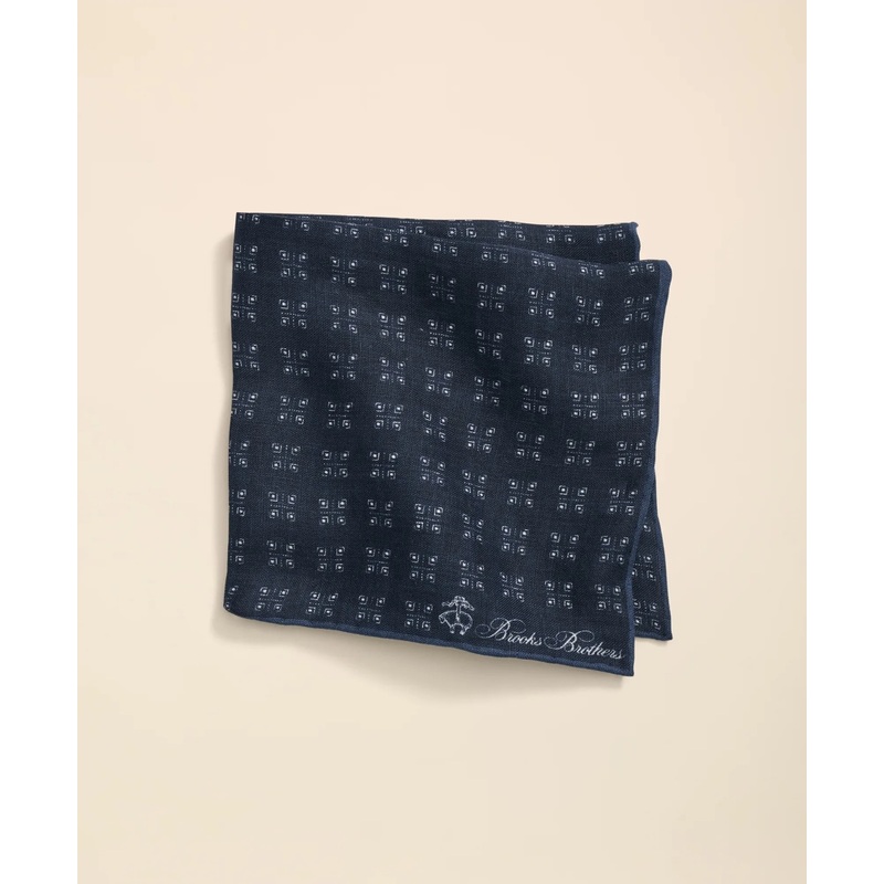 Linen Geometric Pocket Square