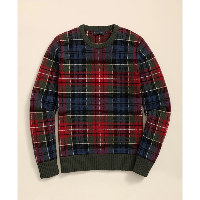 Merino Wool Archive Plaid Intarsia Sweater