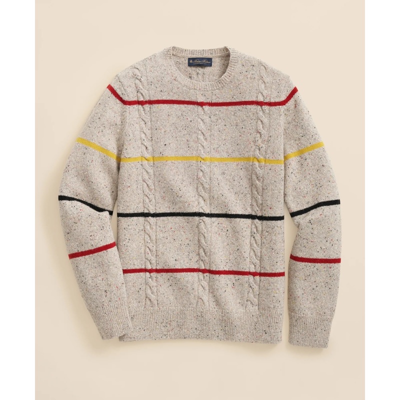 Merino Wool Donegal Stripe Sweater