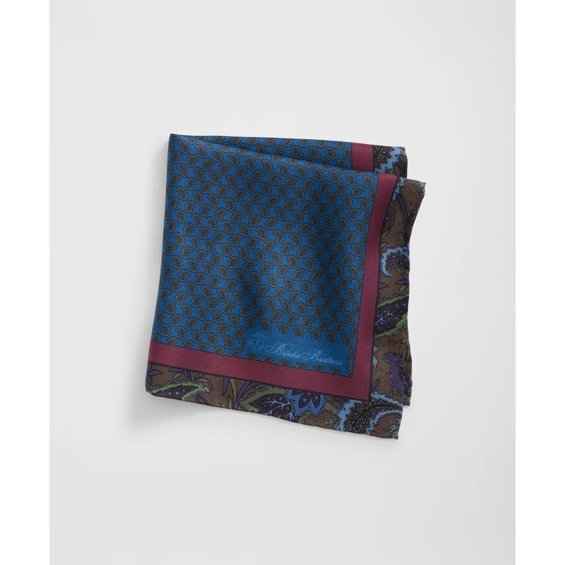 Paisley Border Silk Pocket Square