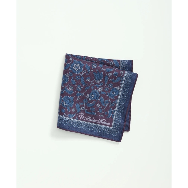 Silk Paisley Floral Pocket Square