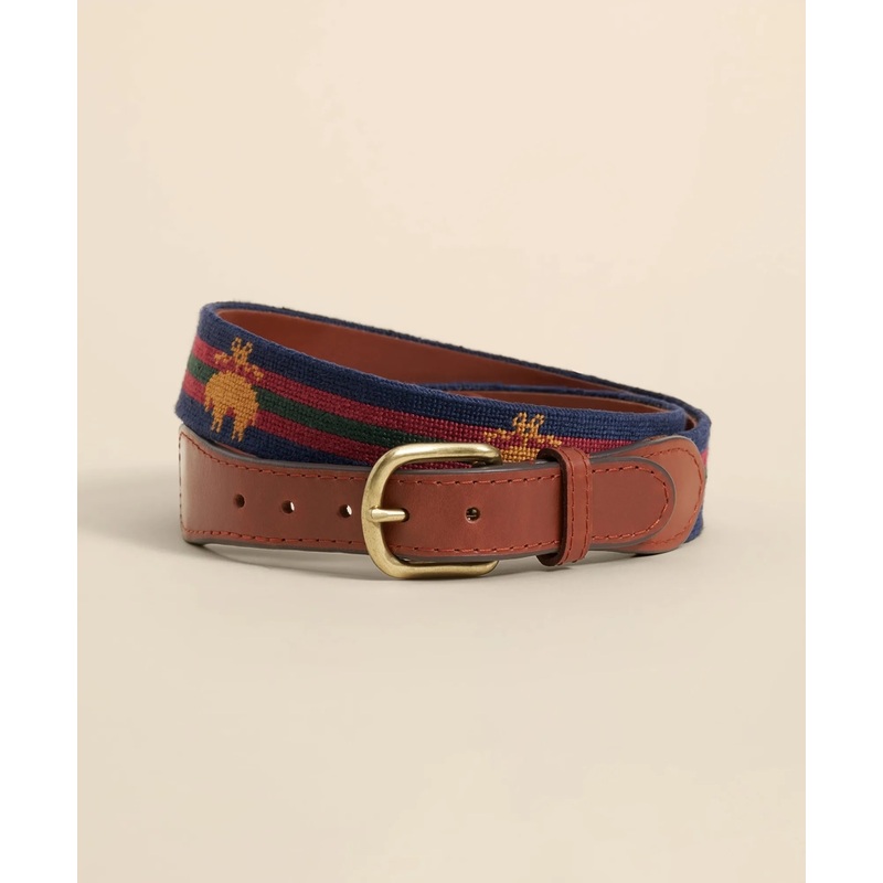 Smathers & Branson Needlepoint Golden Fleece Belt