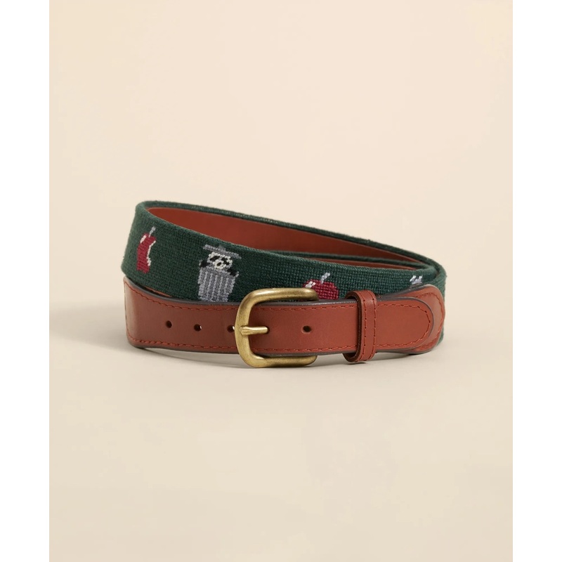 Smathers & Branson Needlepoint Racoon Belt