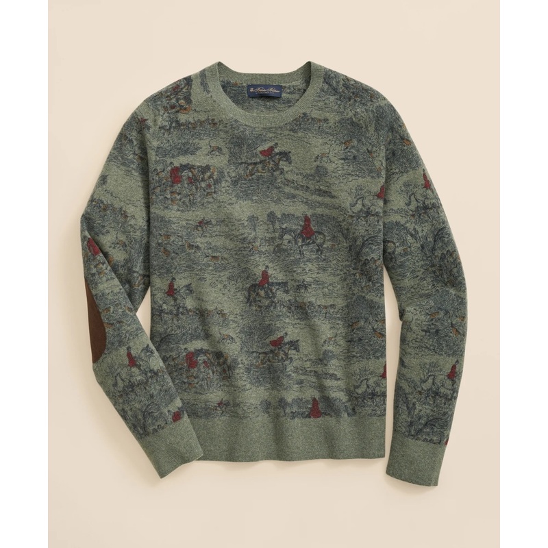 Wool Archive Equestrian Print Sweater