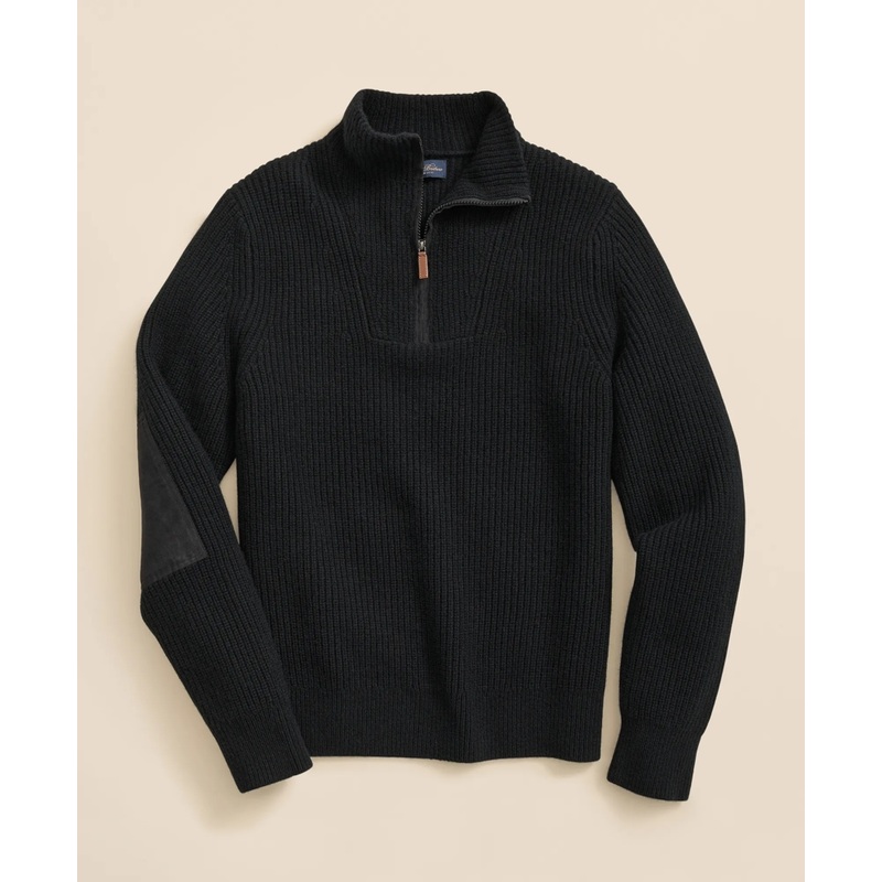 Wool Military Half-Zip Sweater