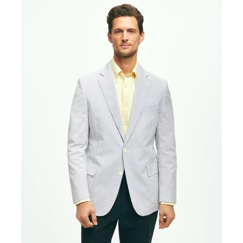 Classic Fit Archive-Inspired Seersucker Sport Coat in Cotton