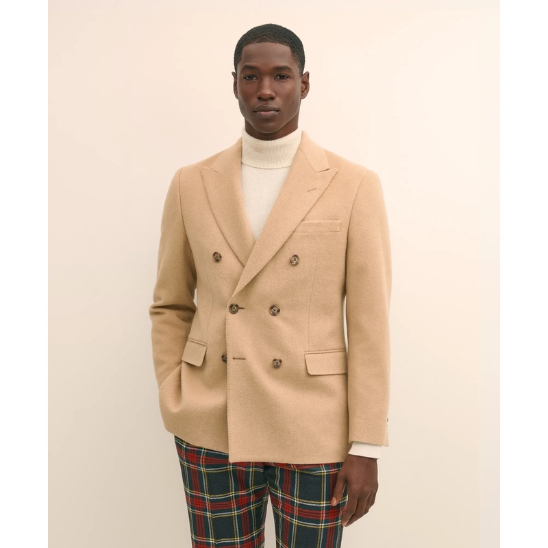 Classic Fit Camel Hair Double-Breasted 1818 Sport Coat