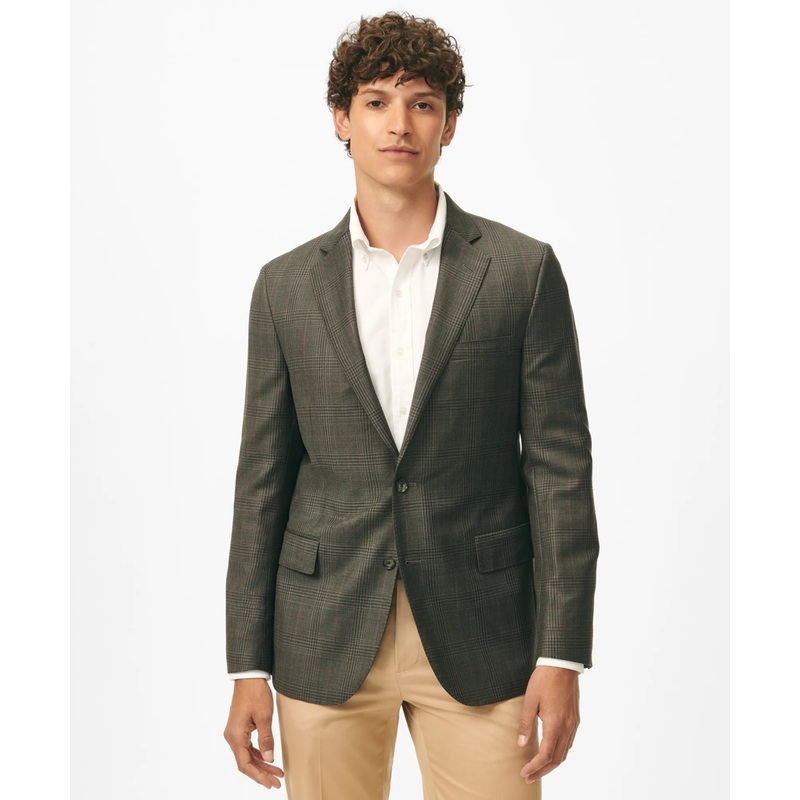 Classic Fit Checked Sport Coat in Wool